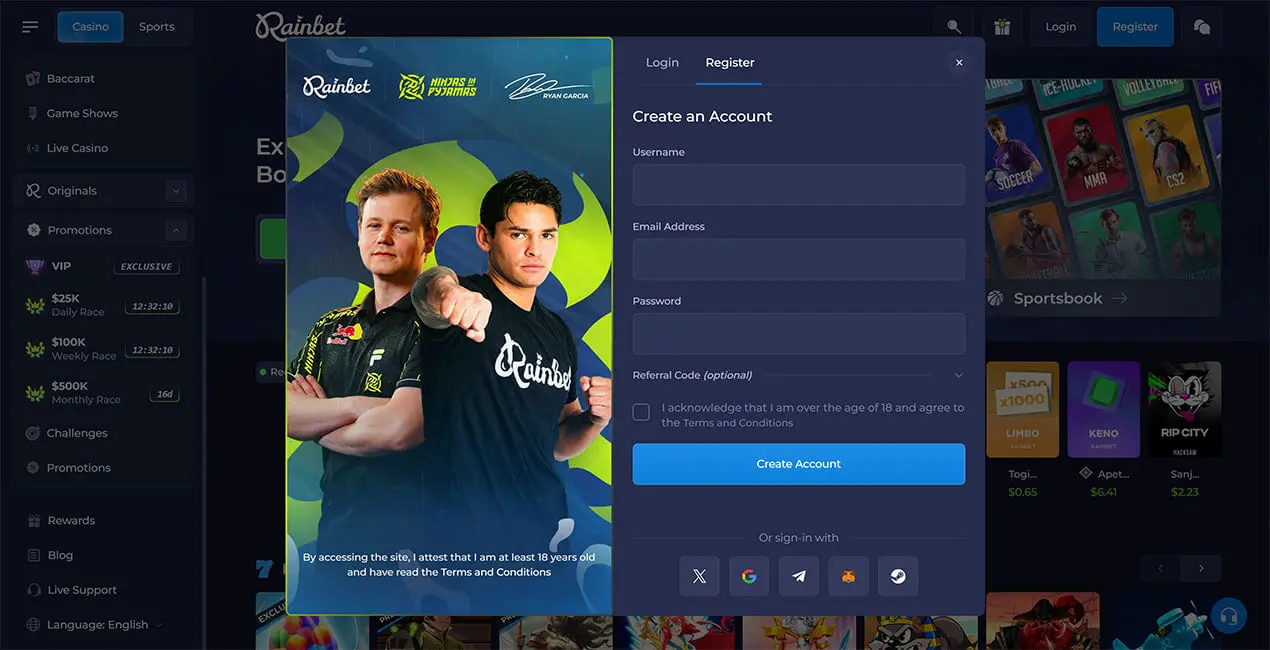 Rainbet Casino – Online slots en live spellen voor Nederlandse spelers image 2